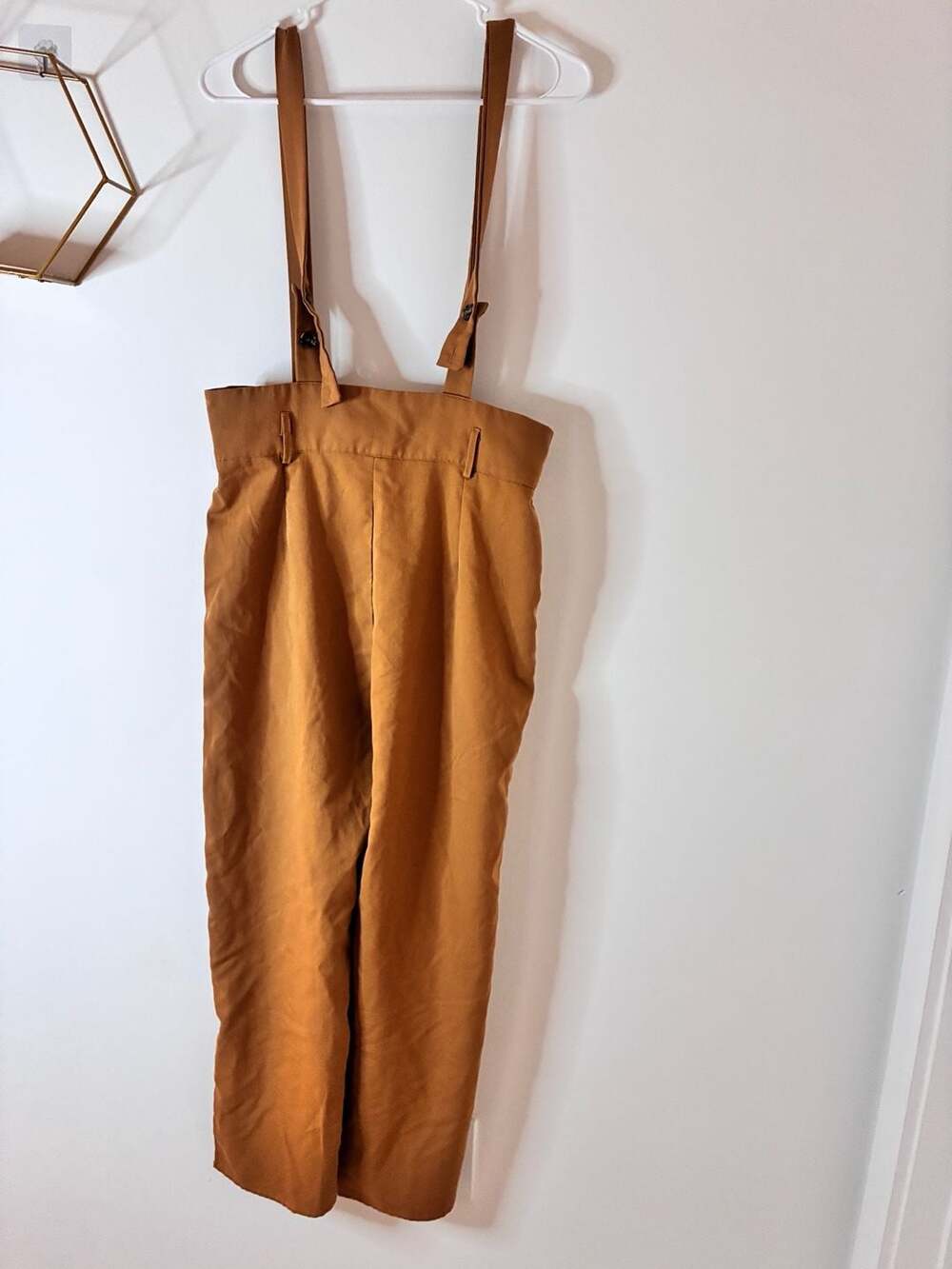Women’s Brown/Camel High Waisted Suspender Pants Size L